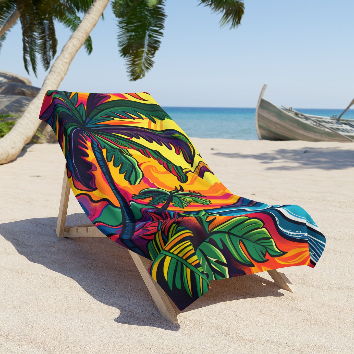 Caribbean Vibes Beach Towel