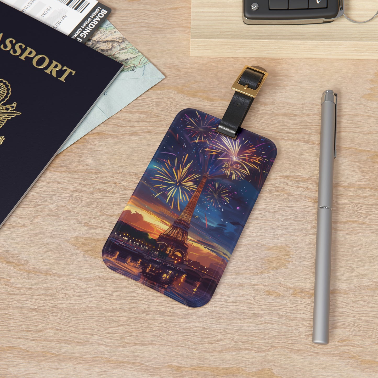 Fireworks in Paris Luggage Tag