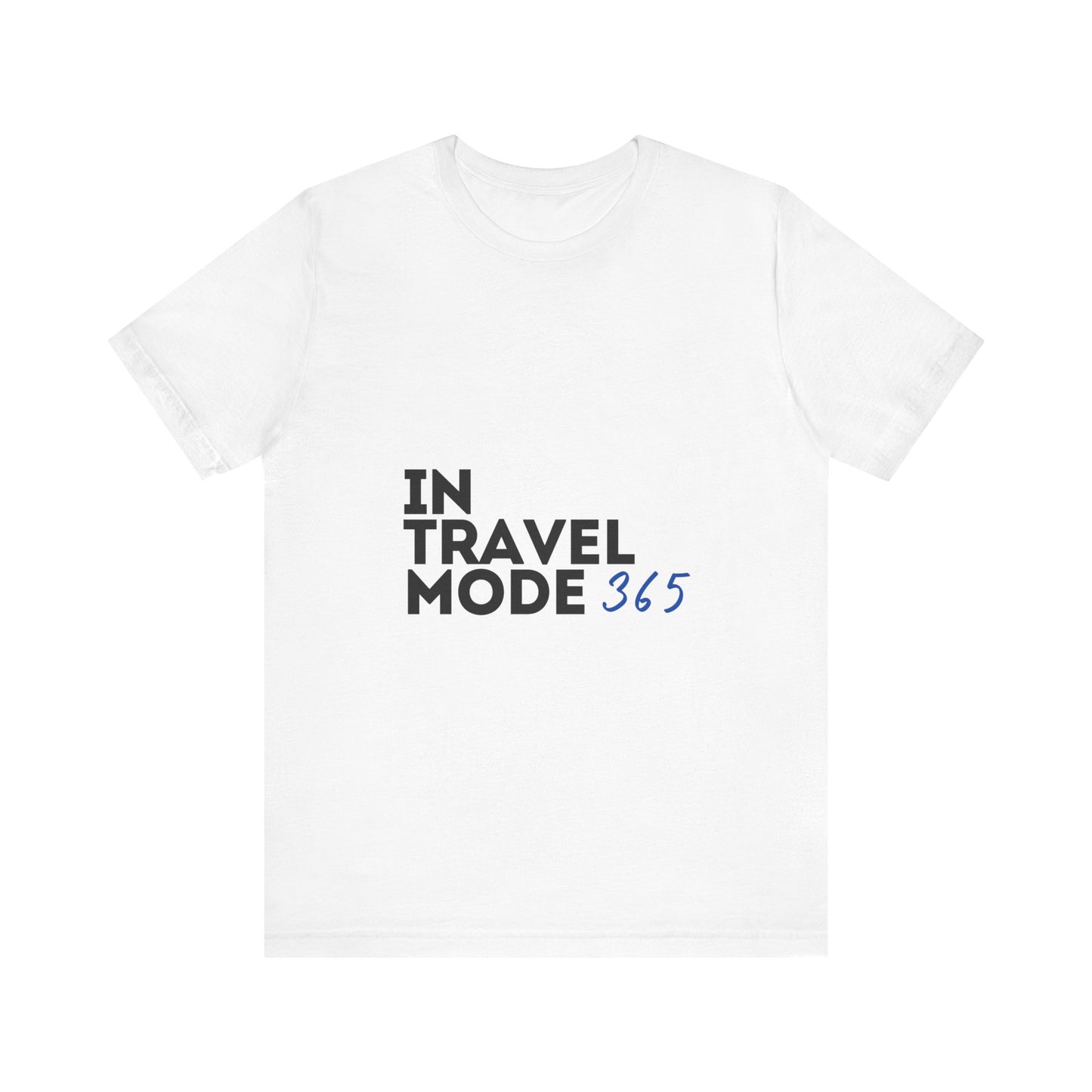 Travel Mode White Unisex Jersey Short Sleeve Tee