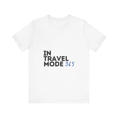 Travel Mode White Unisex Jersey Short Sleeve Tee