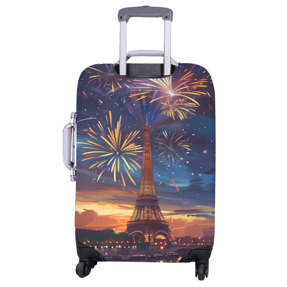 Fireworks in Paris Luggage Cover