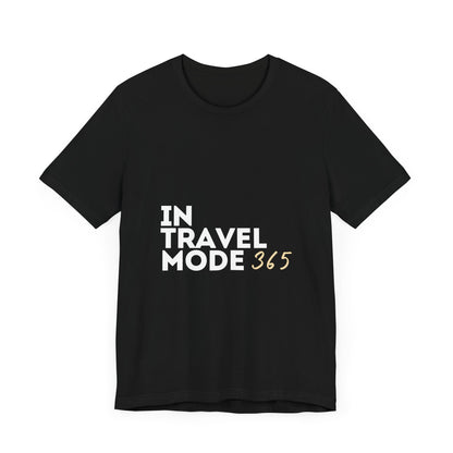 Travel Mode Black Unisex Jersey Short Sleeve Tee