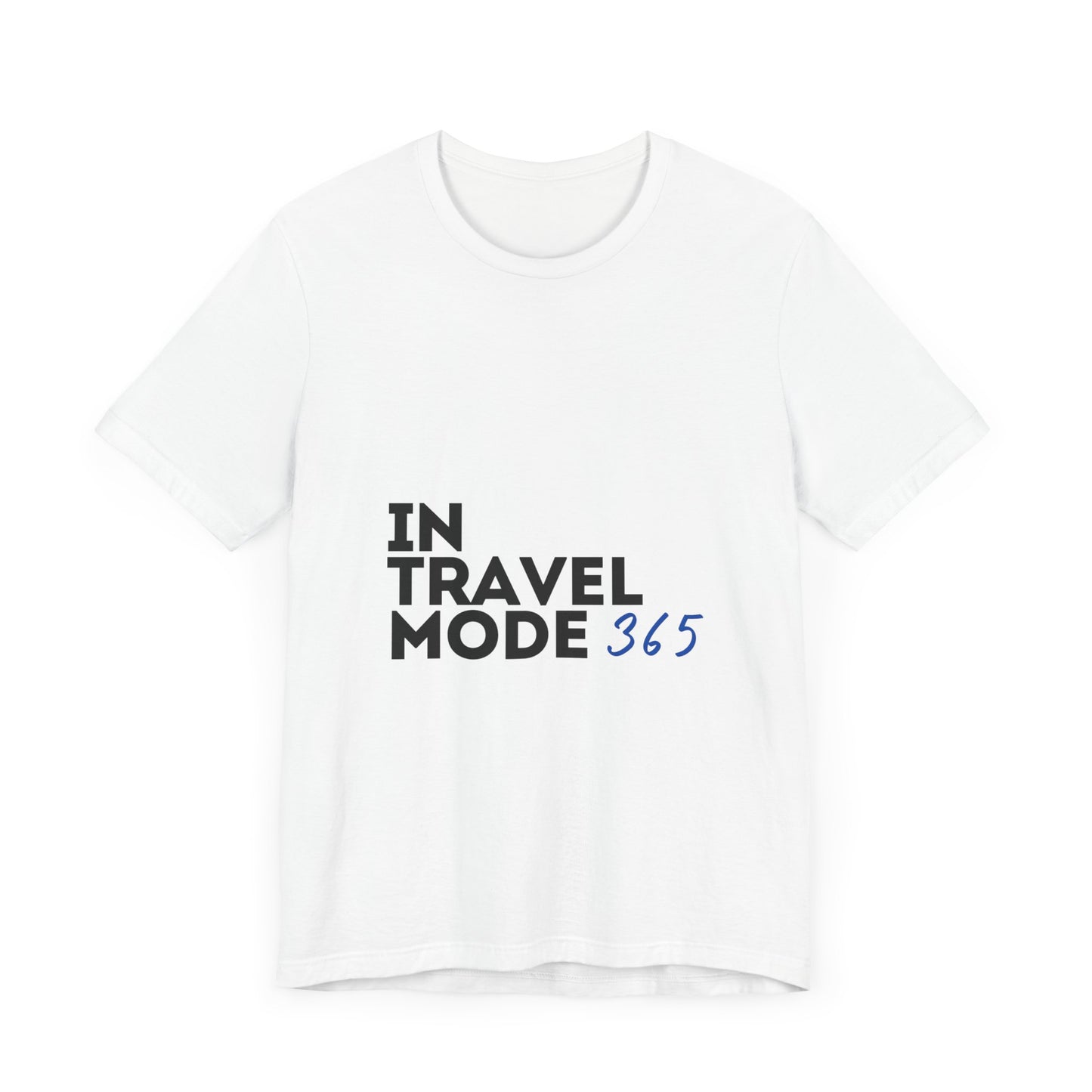 Travel Mode White Unisex Jersey Short Sleeve Tee