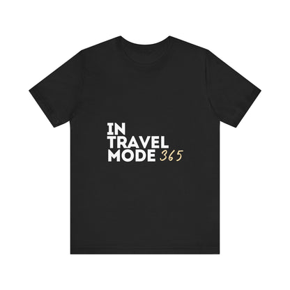 Travel Mode Black Unisex Jersey Short Sleeve Tee