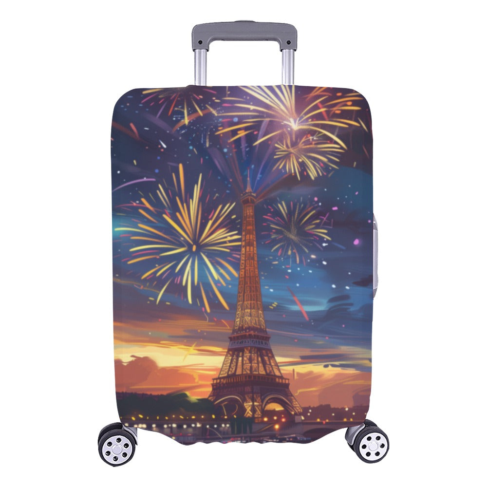 Fireworks in Paris Luggage Cover