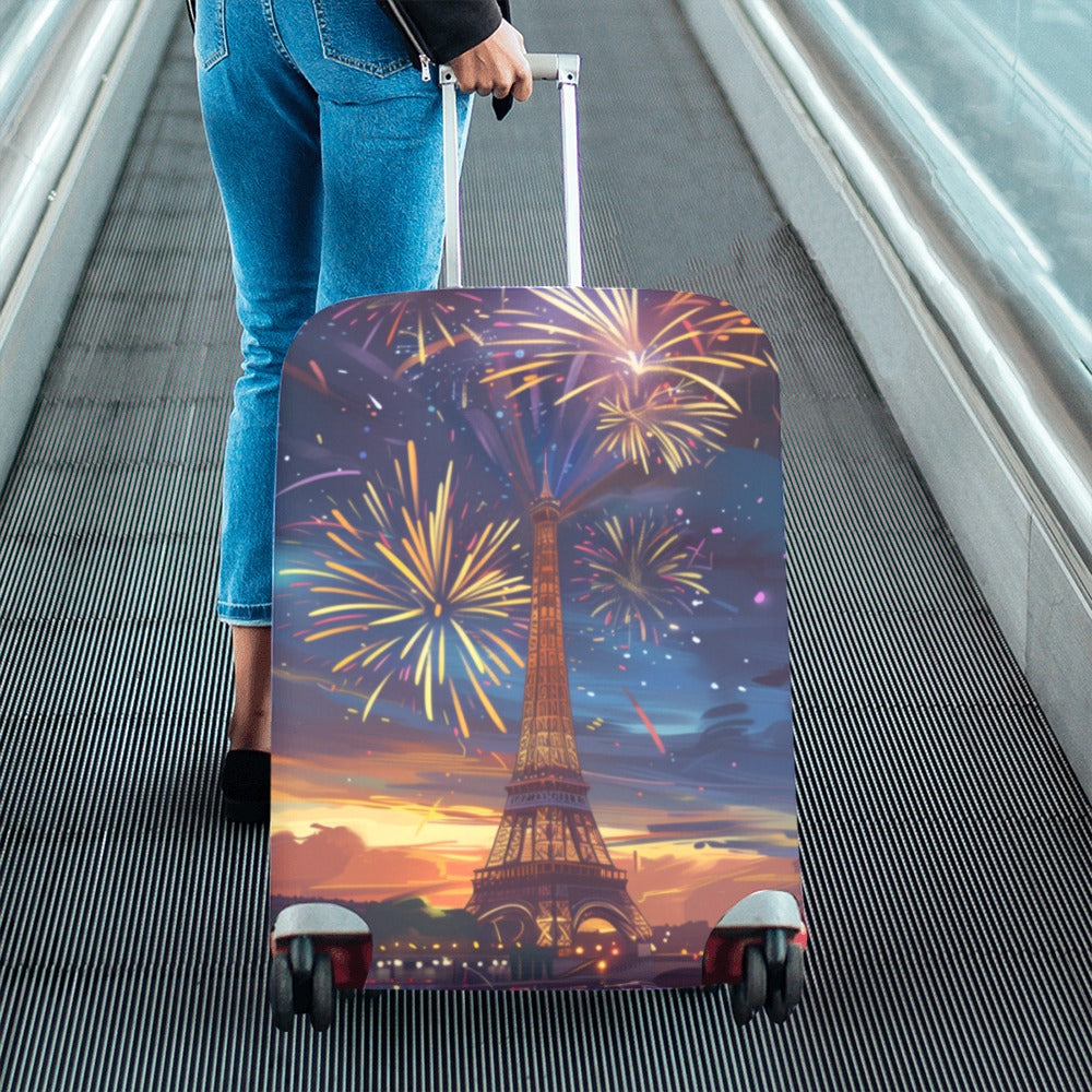 Fireworks in Paris Luggage Cover